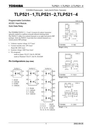 光耦TLP521124英文数据手册