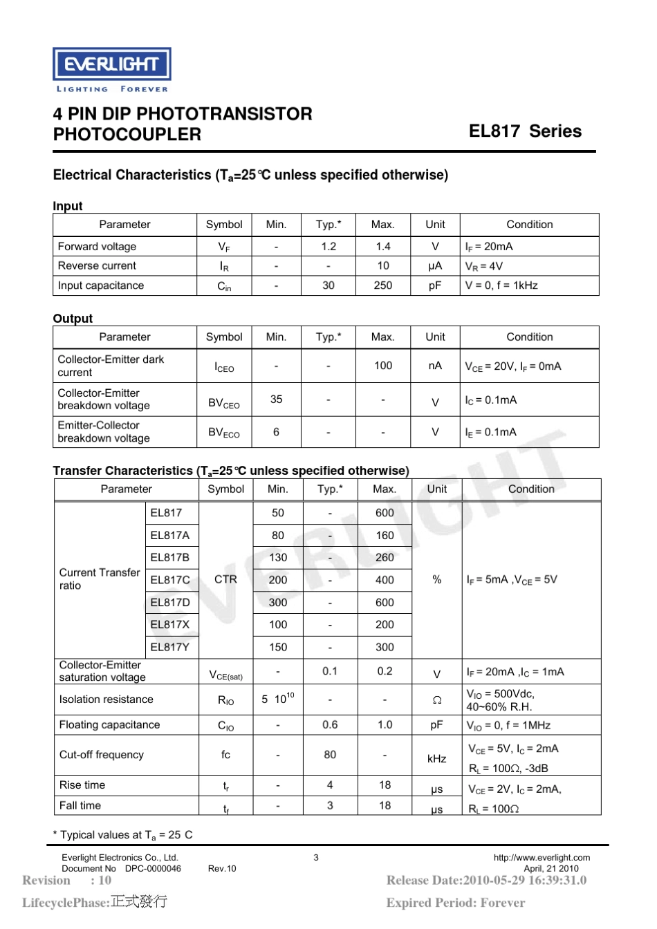 光耦手册EL817_第3页