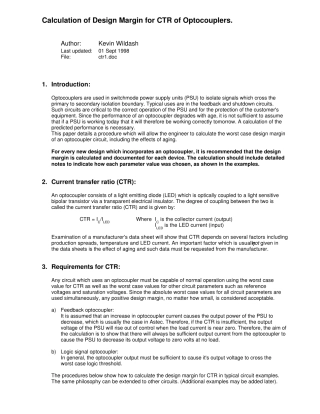 光耦设计裕度的计算