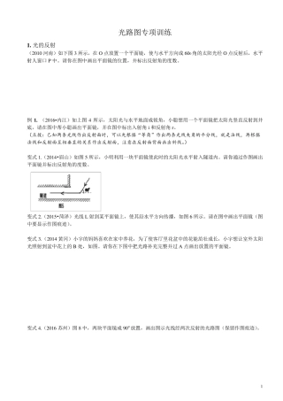 光路图专项训练