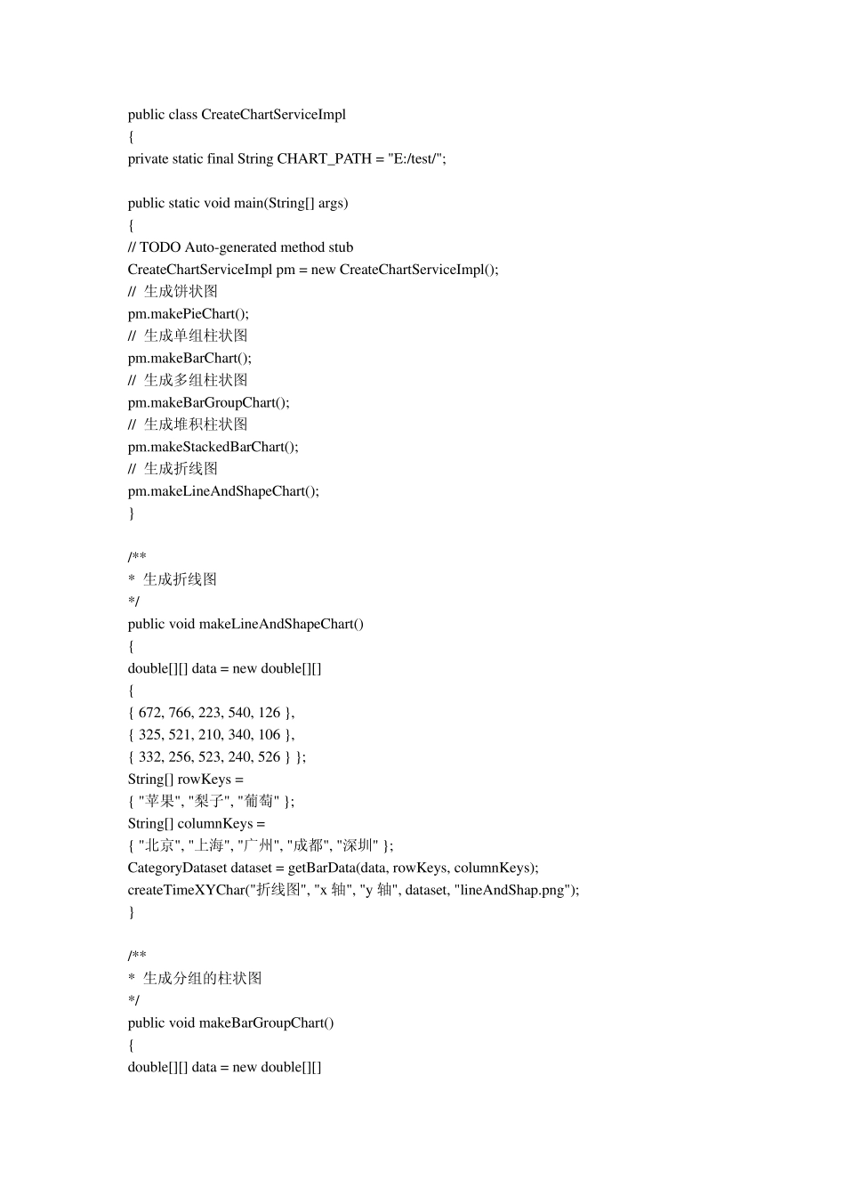 免费jfreechart_生成折线图,饼图,柱状图,堆栈柱状图_第2页