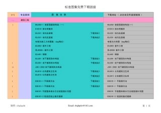 免费下载标准图集(133本)下载地址(Excel版)