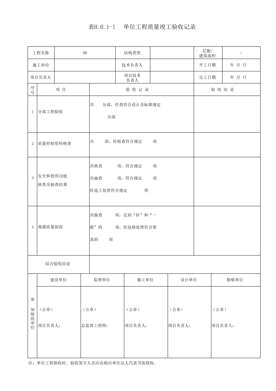 免费最新GB503002013配套表格(检验批质量验收记录)_第2页