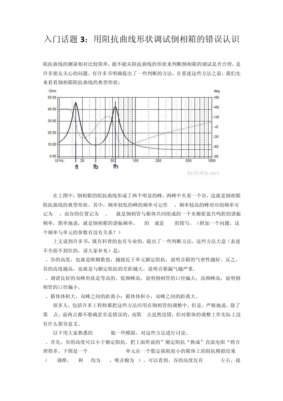 入门话题3：用阻抗曲线形状调试倒相箱的错误认识_第1页