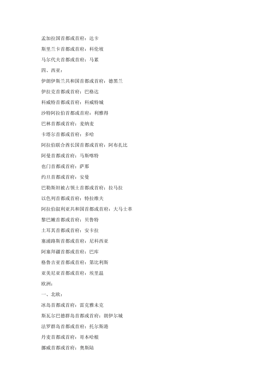 全世界各个国家的首都_第2页