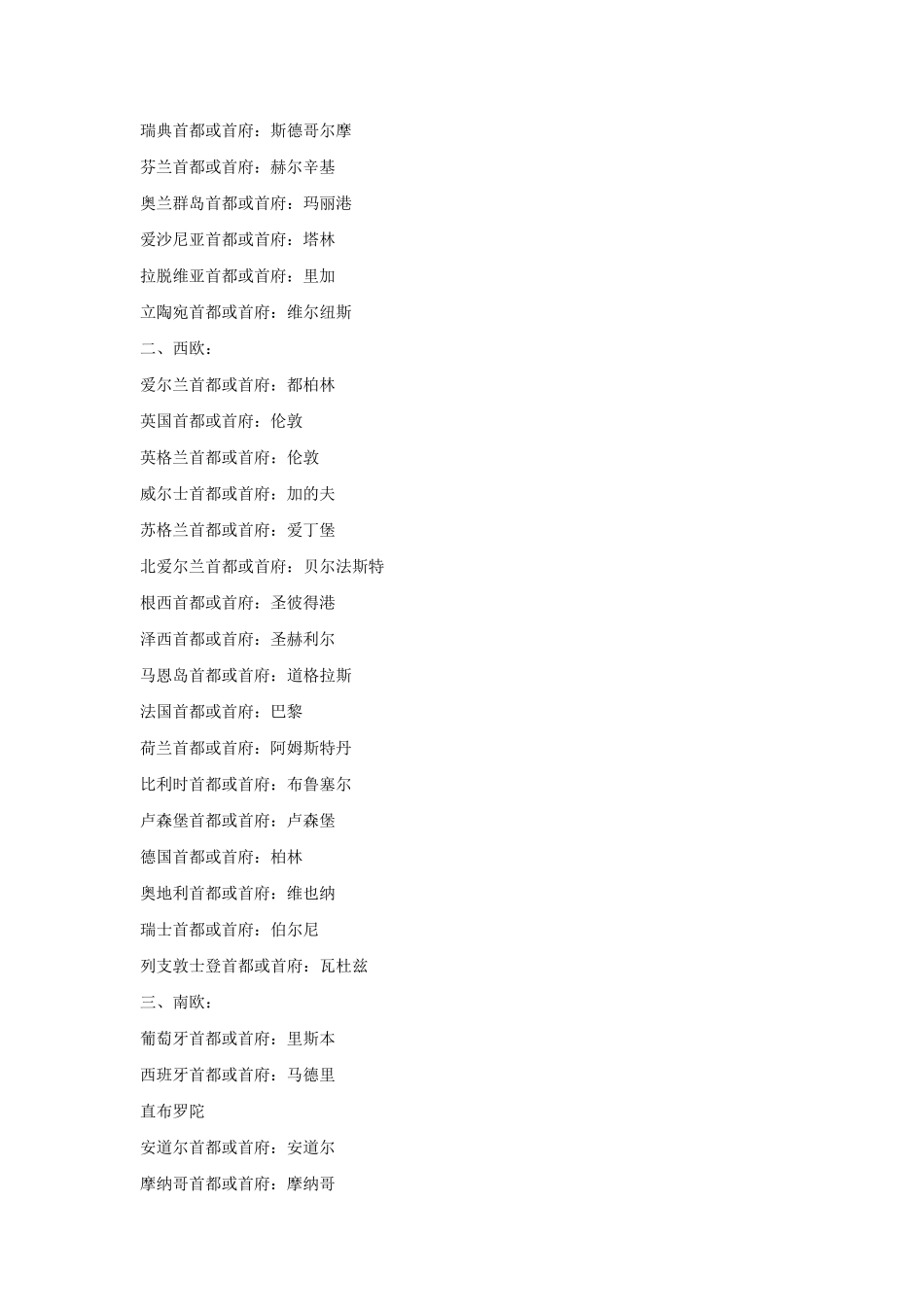 全世界各个国家的首都_第3页