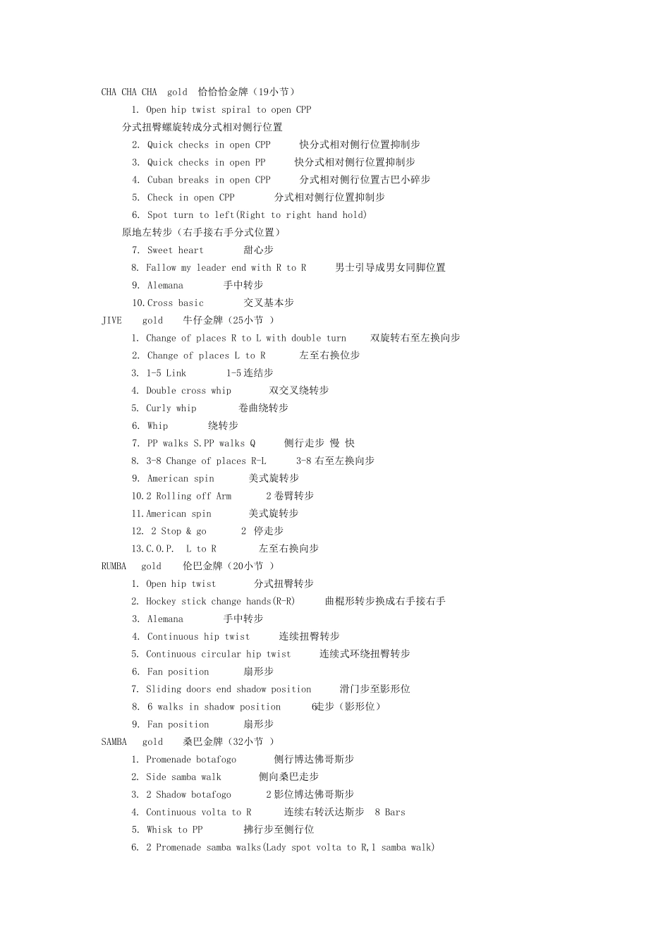 全国体育舞蹈等级考试培训教材(中英文对照)_第3页