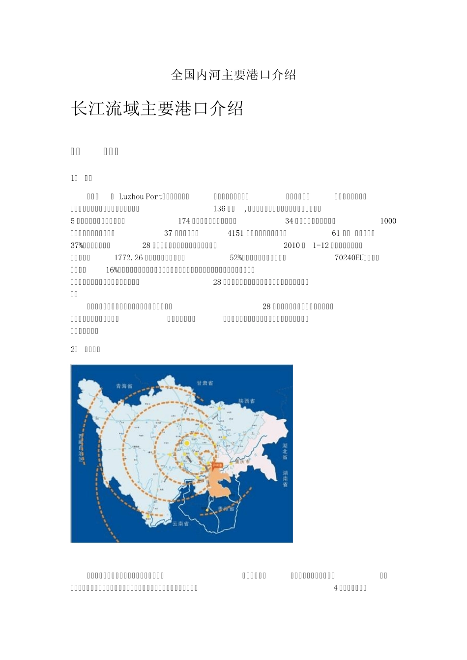 全国内河主要港口介绍_第1页