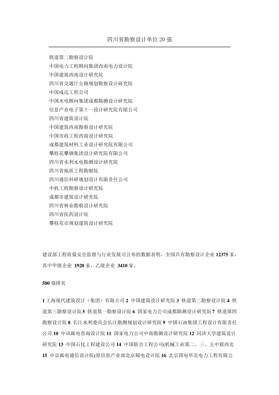 全国勘察设计院排名_第1页