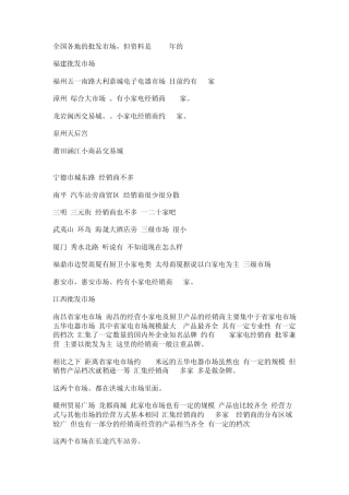 全国各地的批发市场