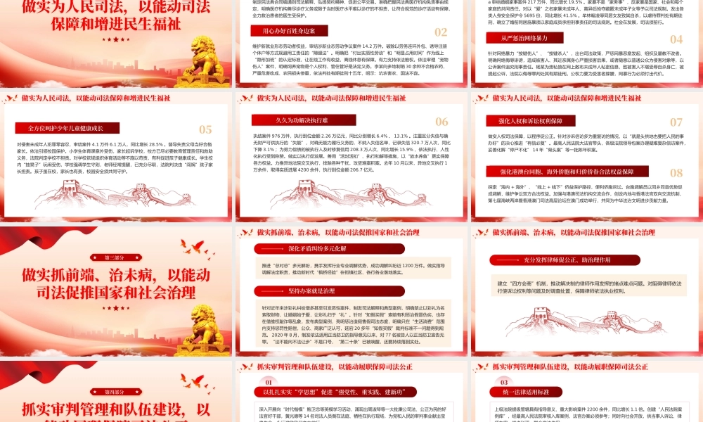 2024两会最高人民法院工作报告主题教育PPT（）