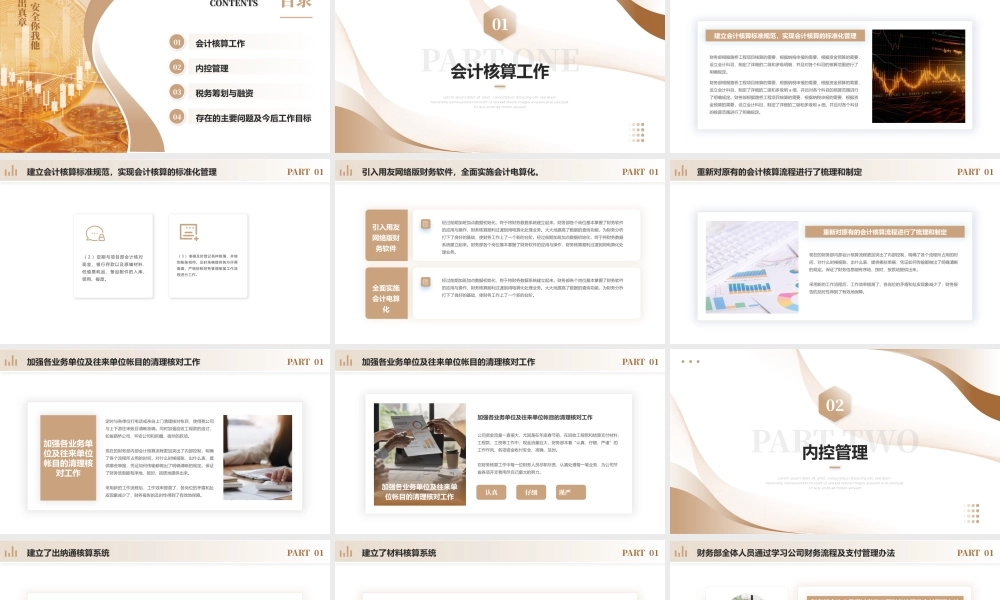 财务年终总结工作总结工作汇报述职报告PPT模板（）