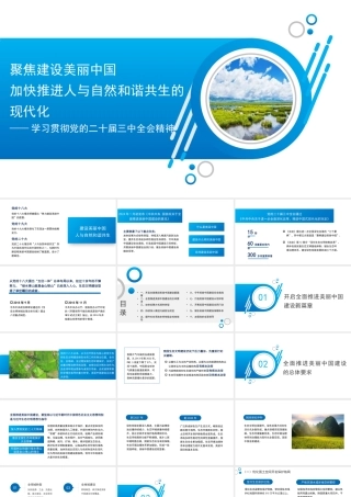 聚焦建设美丽中国 加快推进人与自然和谐共生的现代化（二十届三中全会）（PPT）