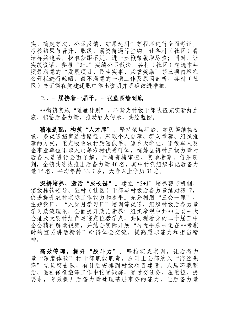在2024年全市村级干部管理使用推进会上的汇报发言_第3页