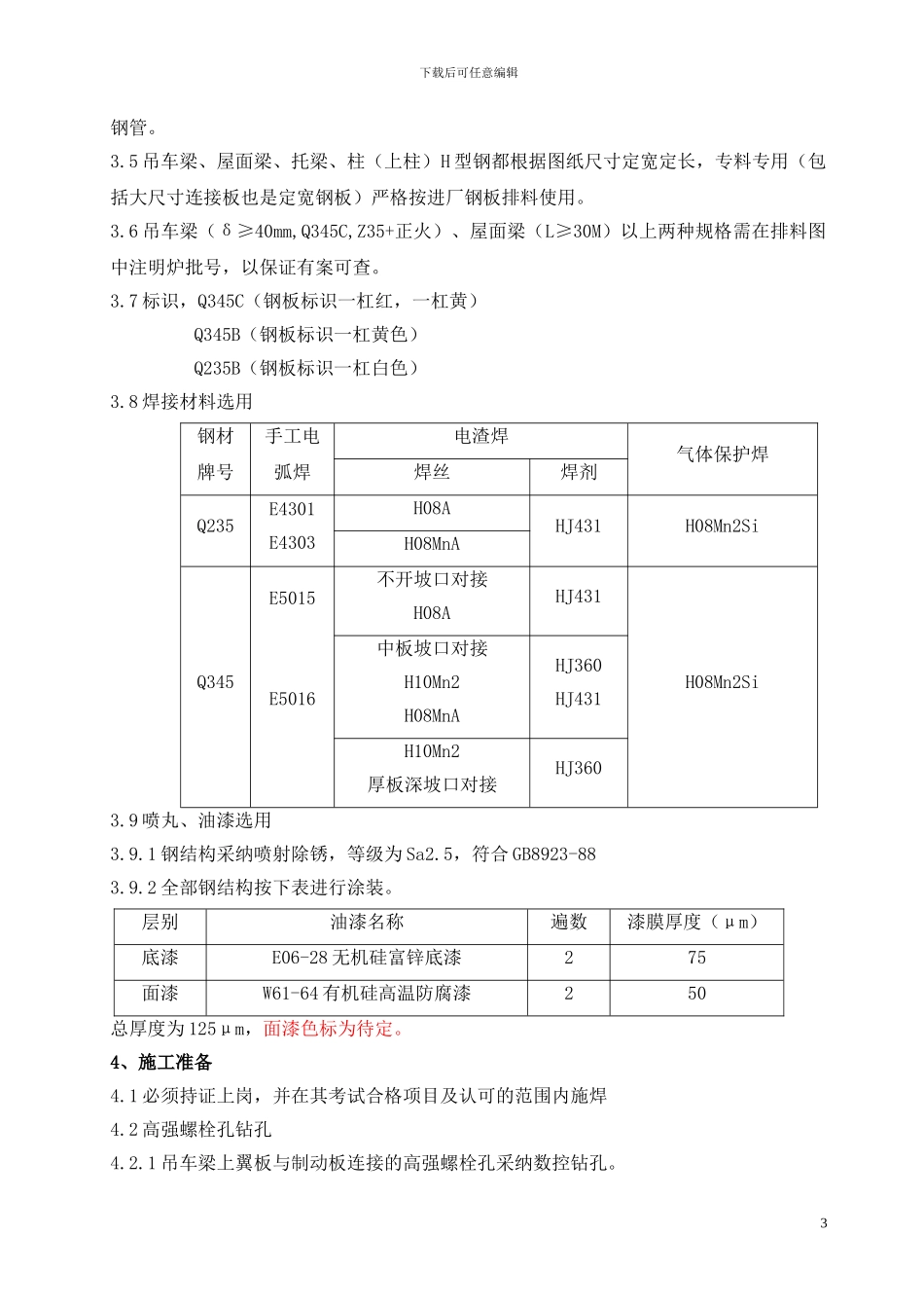 钢结构加工及吊装施工方案_第3页
