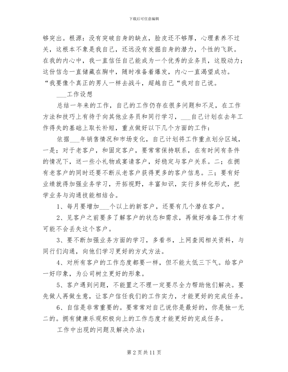 销售业务员2024年终工作总结_第2页