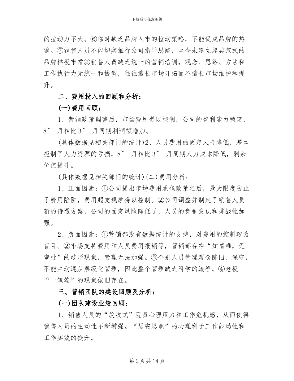 销售经理个人工作总结2024年_第2页