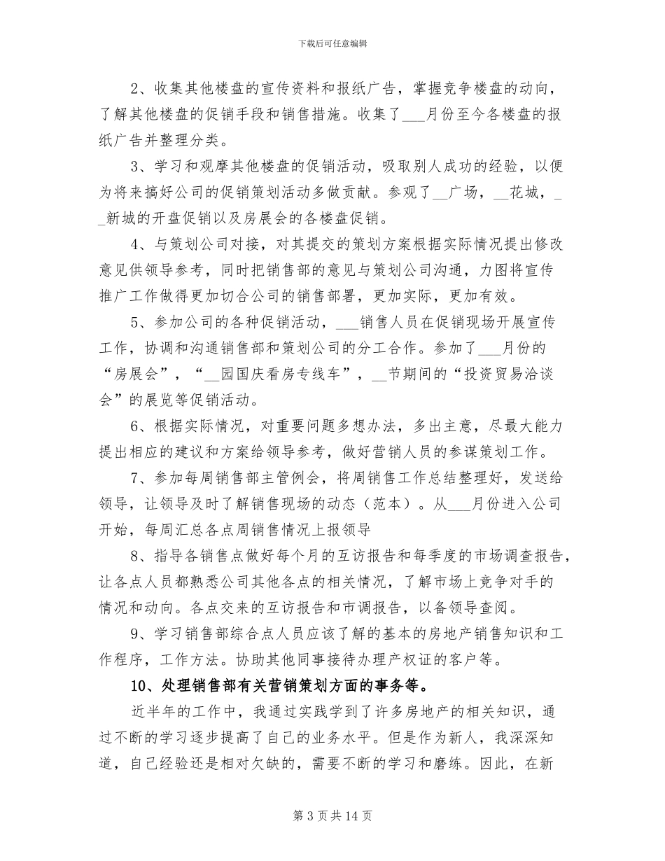 销售试用期工作总结2024年_第3页