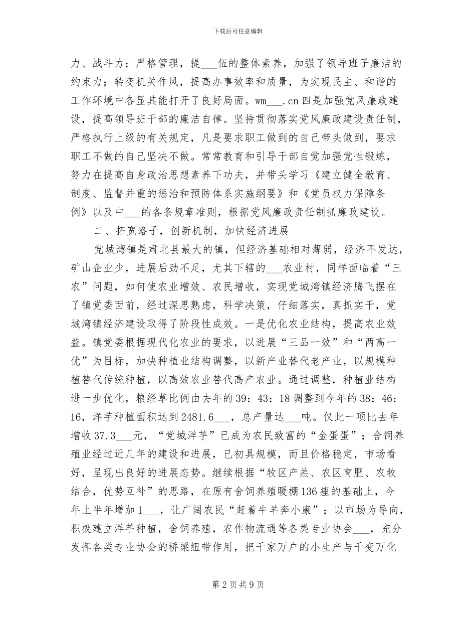 镇2024年度精神文明创建工作总结_第2页