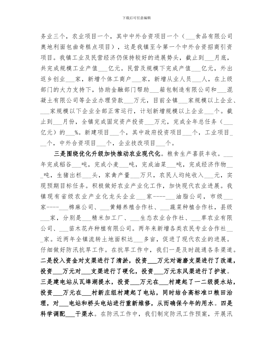 镇2024年重点工作总结_第2页