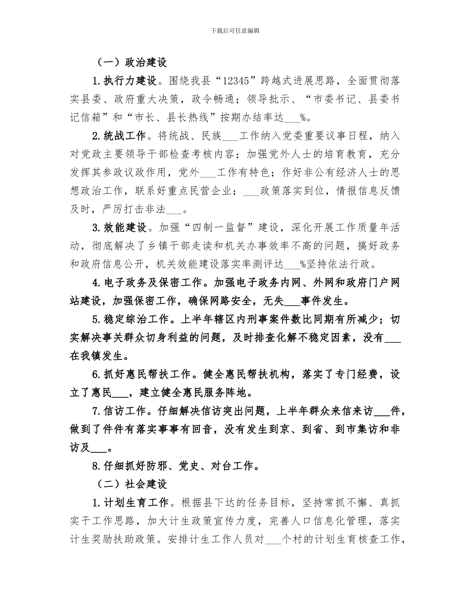 镇政府2024年工作总结_第2页