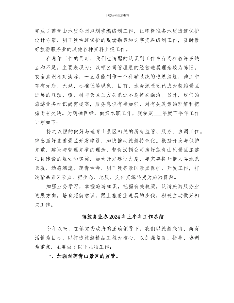 镇旅务业办2024上半年工作总结_第2页