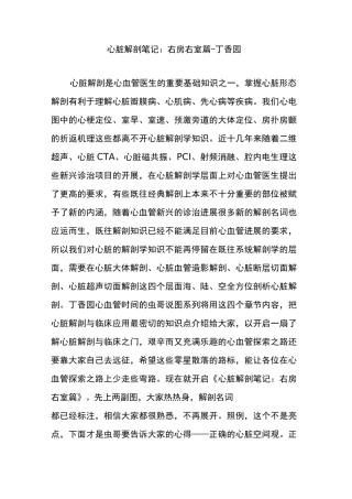 心脏解剖笔记：右房右室篇 - 丁香园