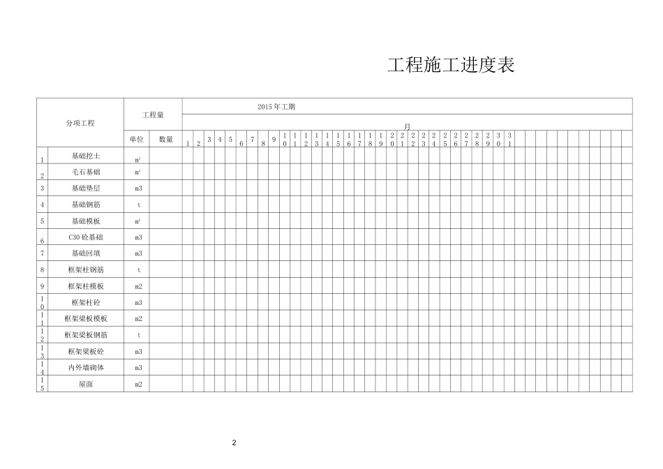日工期进度表_第2页