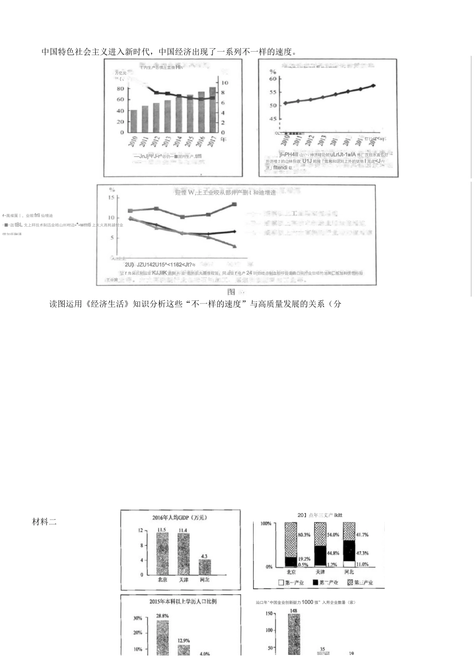 北京高考经济生活主观题_第1页