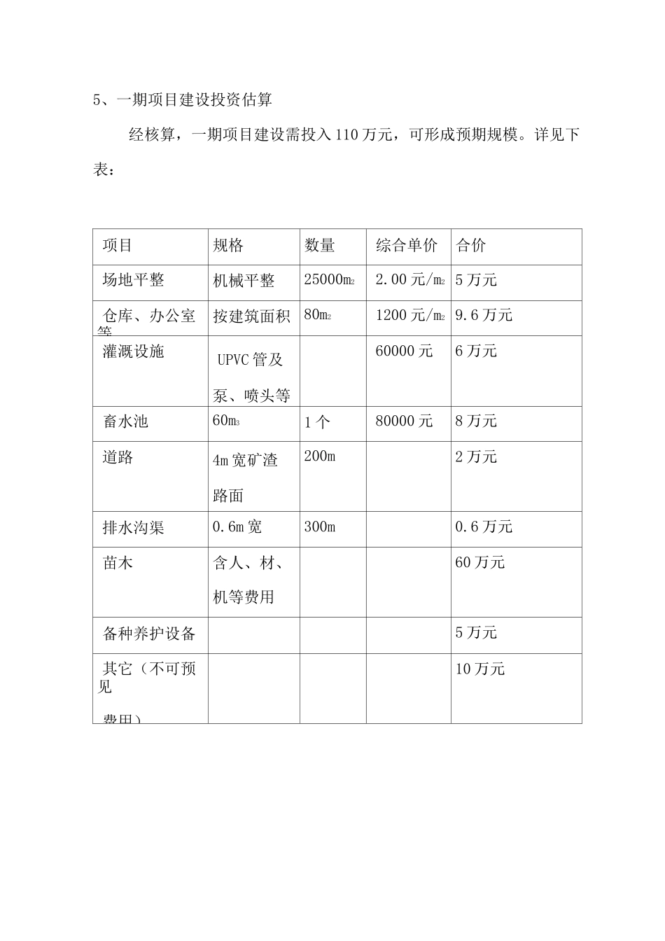 苗圃项目计划书范文_第3页