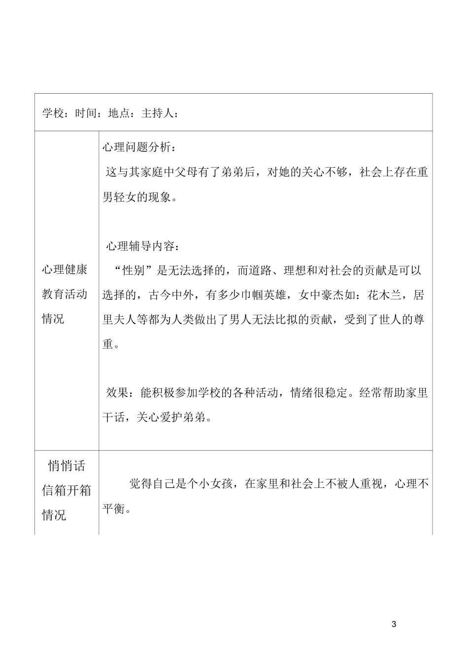心灵驿站活动记录表汇总_第3页