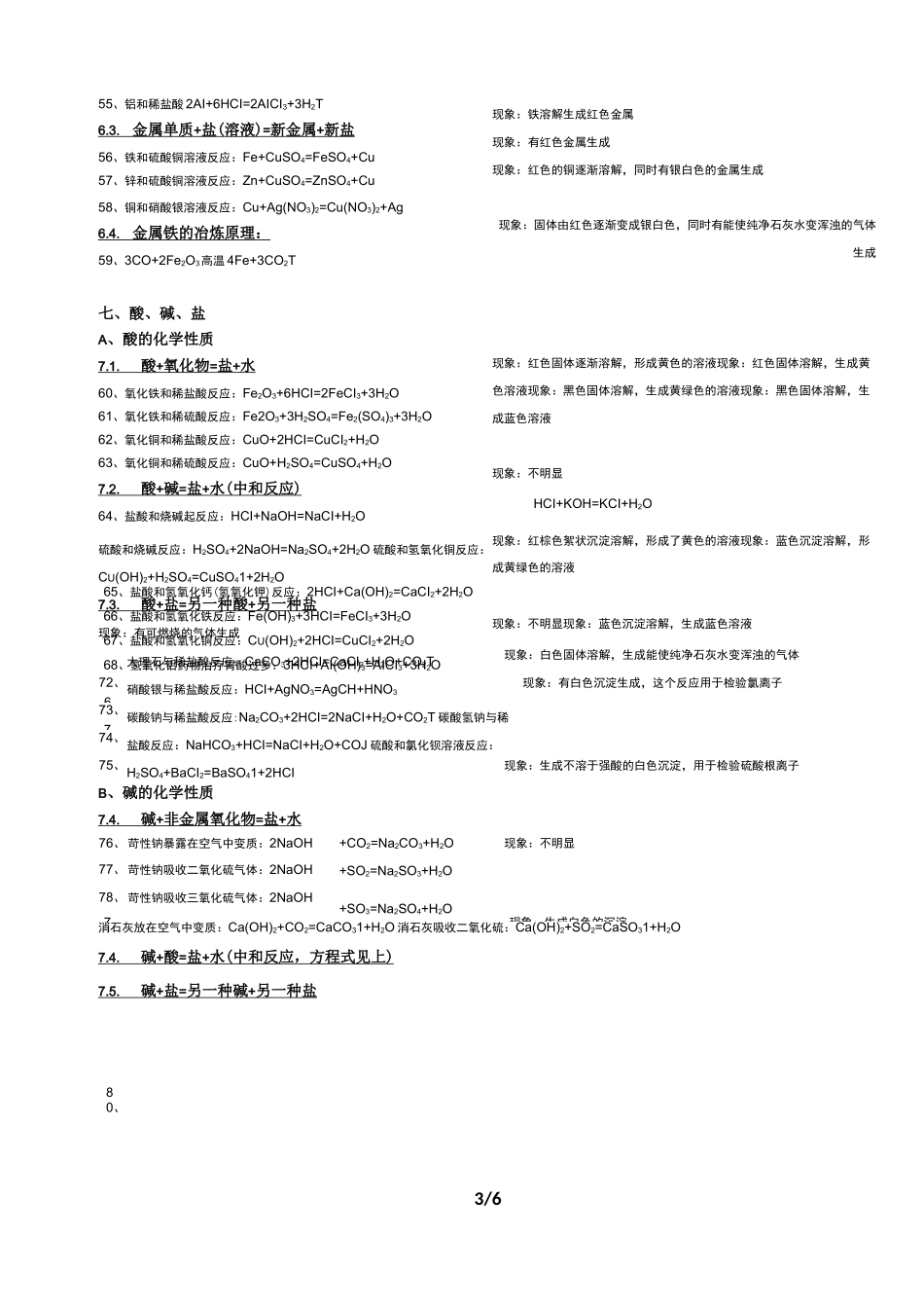 初中化学方程式大全(_第3页