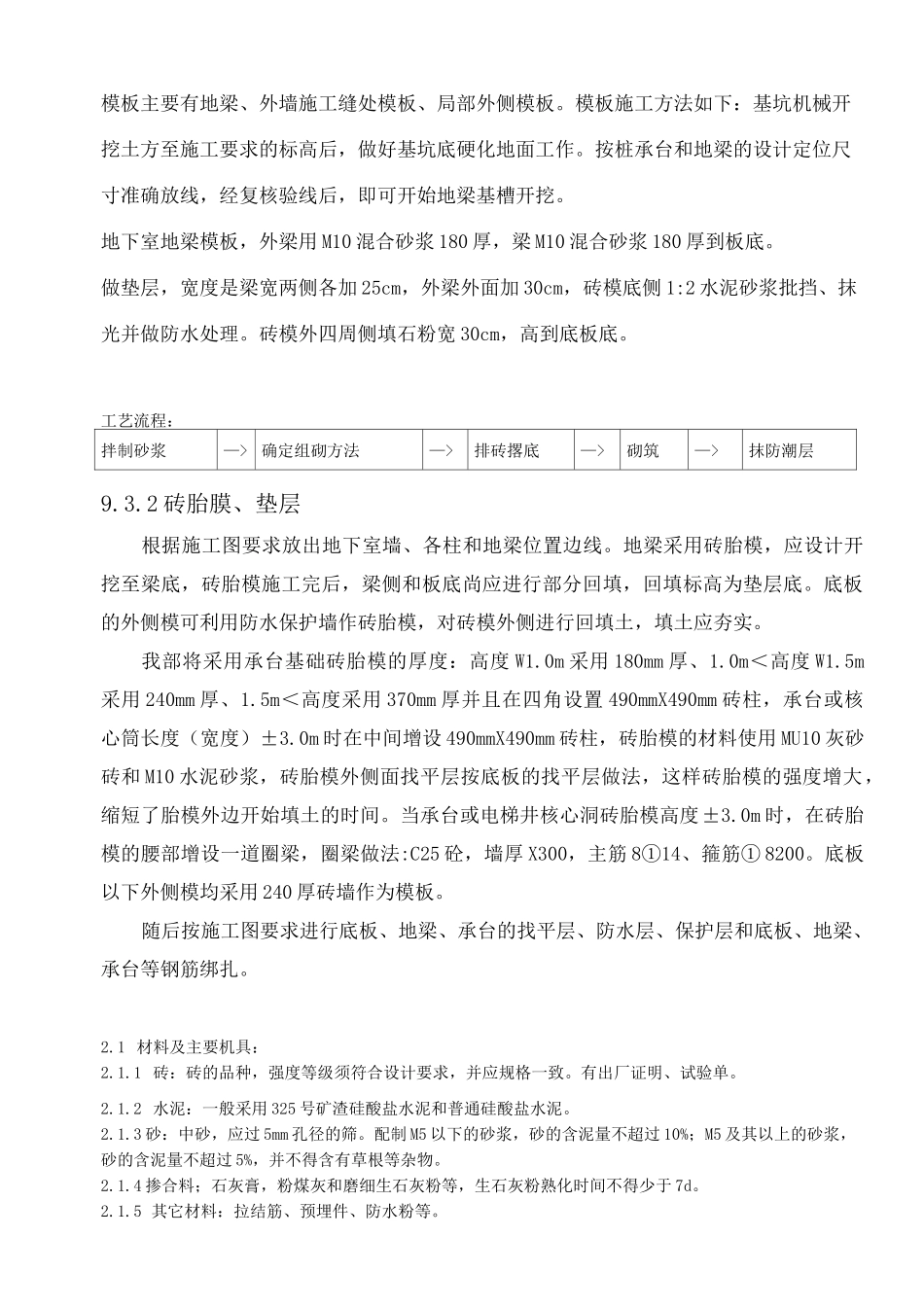 砖胎模工艺流程_第1页