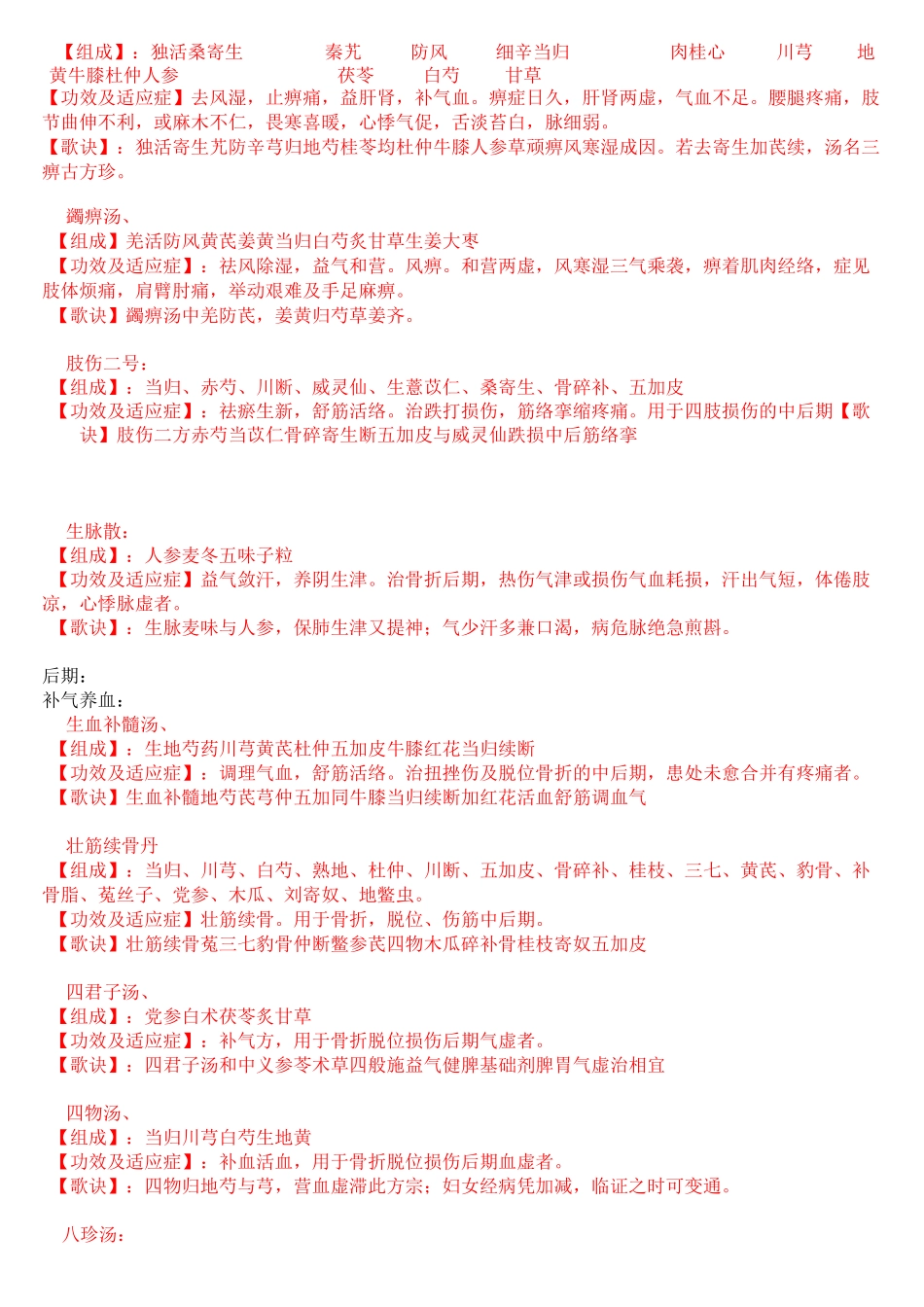 中医骨伤科常用方剂汇总_第3页