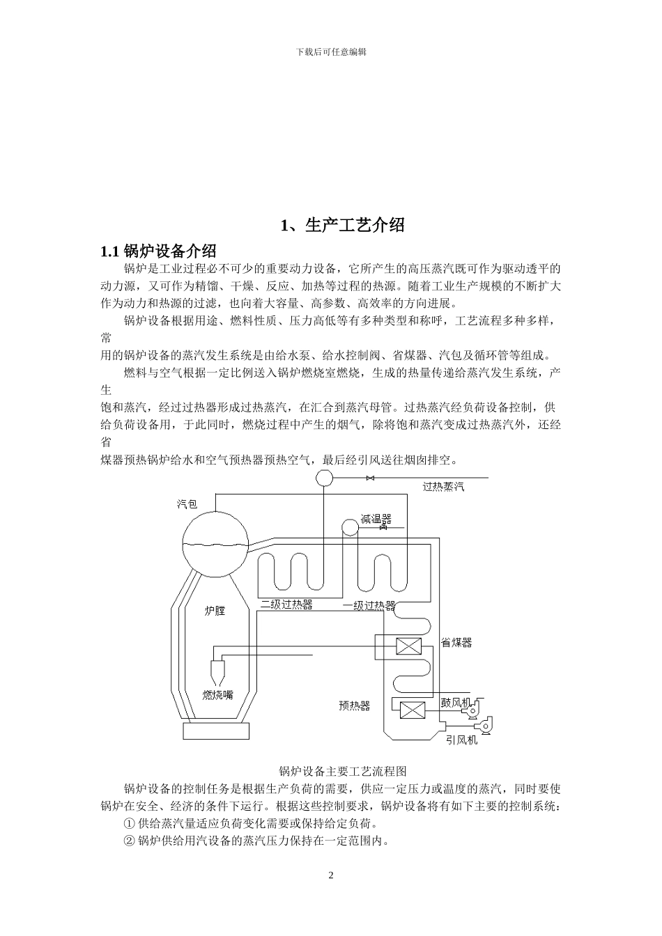 过程控制工程课程设计-锅炉过热蒸汽温度控制系统-要求保证过热蒸汽温度稳定_第2页