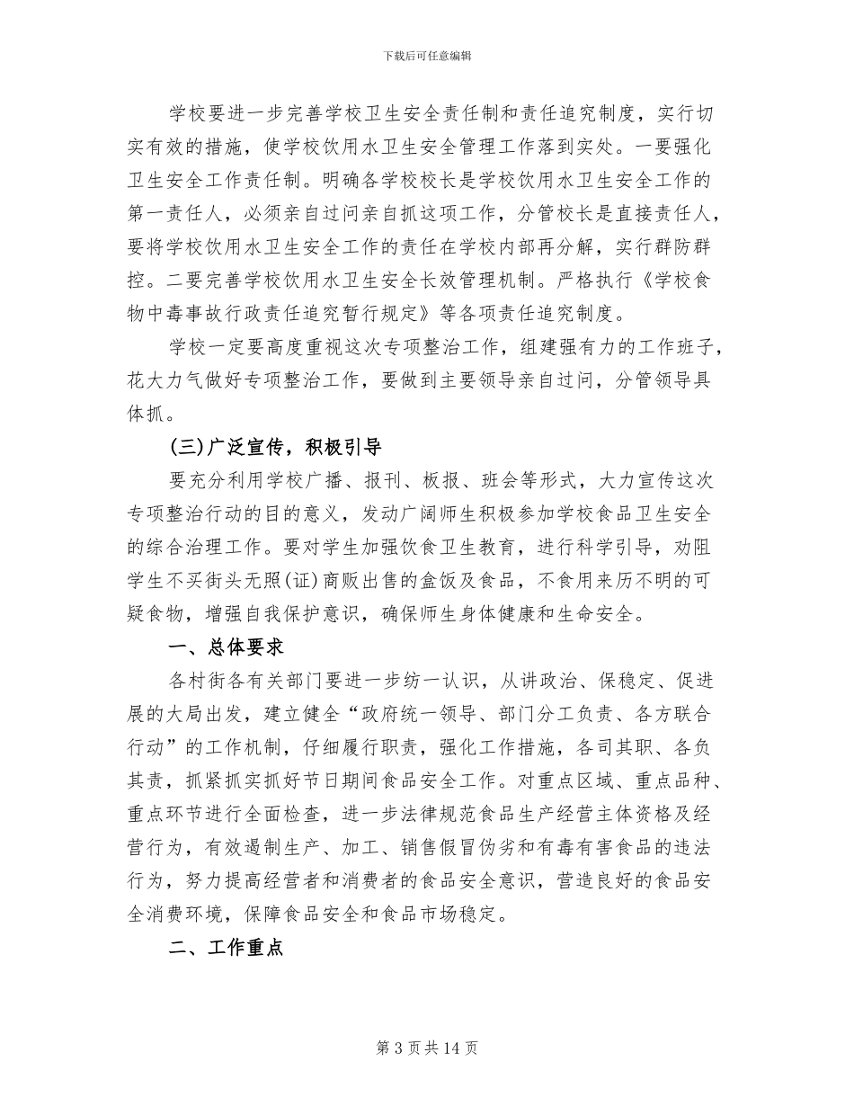 食品安全检查工作方案范文_第3页