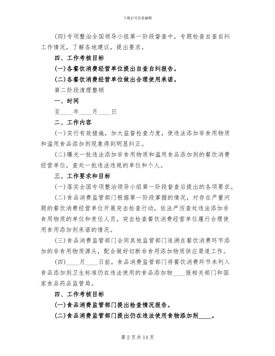 食品添加剂专项整治实施方案_第2页