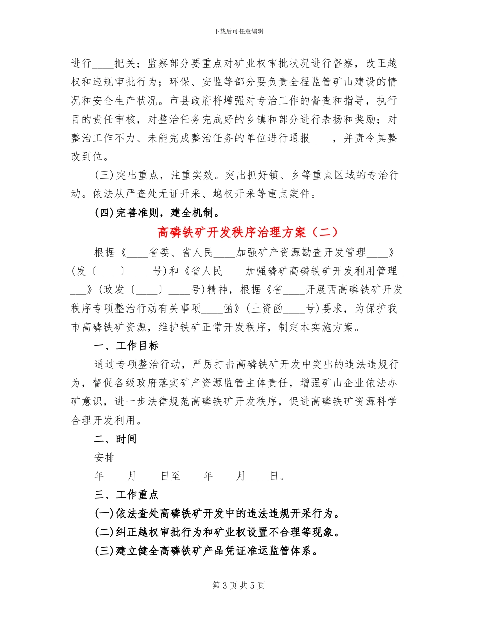 高磷铁矿开发秩序治理方案_第3页