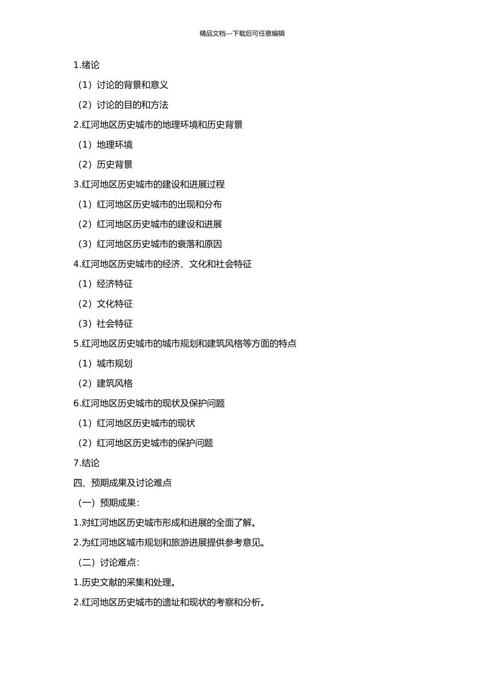 13～20世纪前期红河地区城市研究的开题报告_第2页