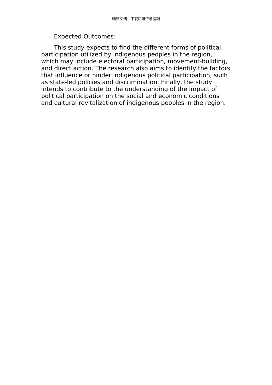 20世纪90年代以后安第斯中部地区土著人政治参与研究的开题报告_第2页