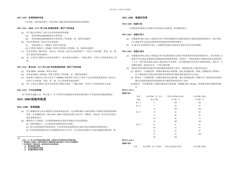 ASME规范XI卷IWC分卷轻水冷却核电厂二级设备要求_第3页