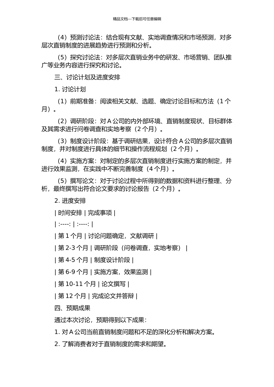 A公司多层次直销制度设计的开题报告_第2页