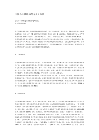 全国各大铁路局简介及分布图