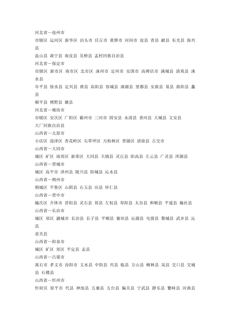 全国各省市县一览表_第2页