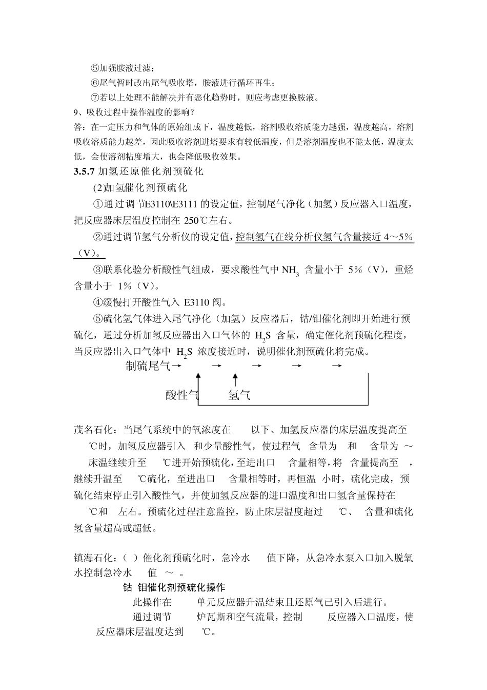 全国各装置尾气加氢反应器预硫化_第3页