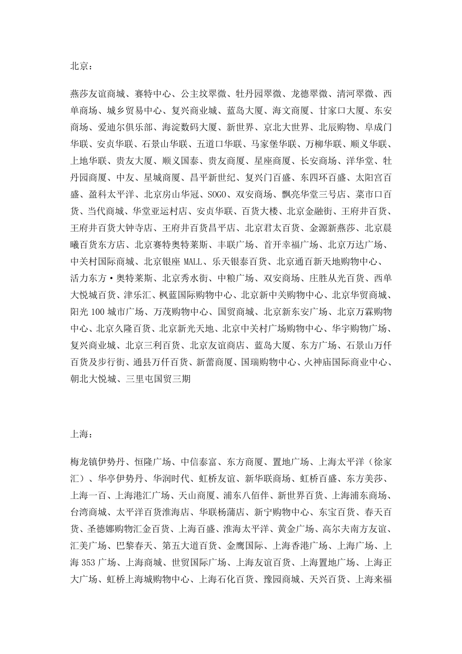 全国商场排名_第1页