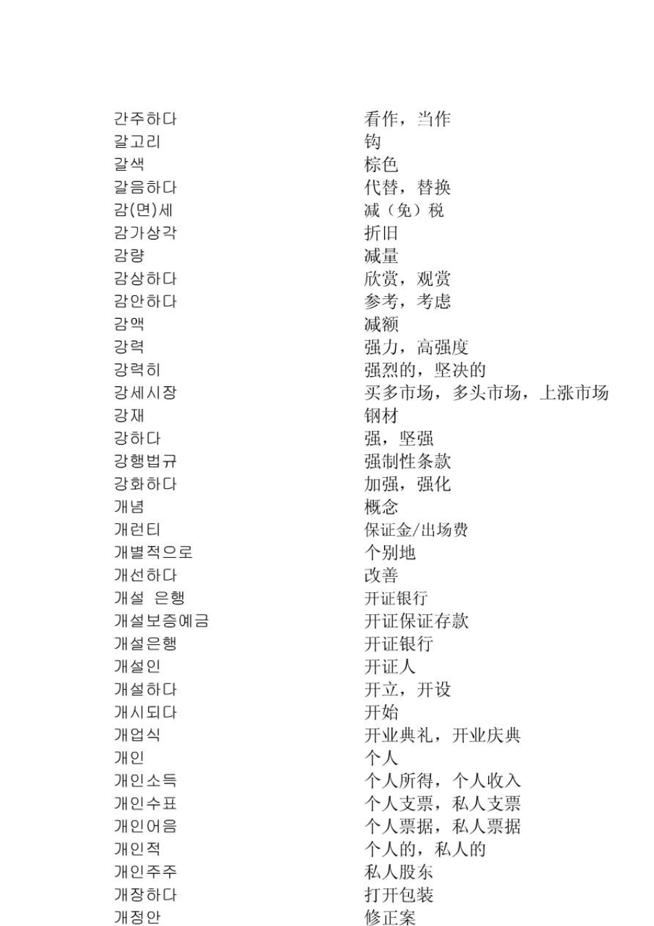 全国商务韩语翻译技能等级考试韩汉词汇表_第2页