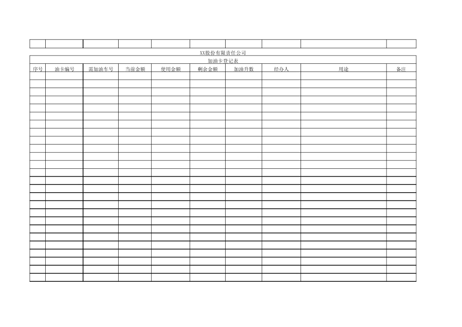 公司油卡使用登记表_第2页