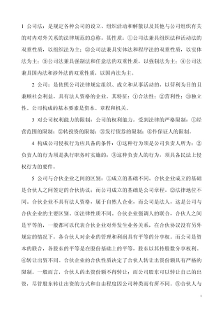 公司法_名词解释