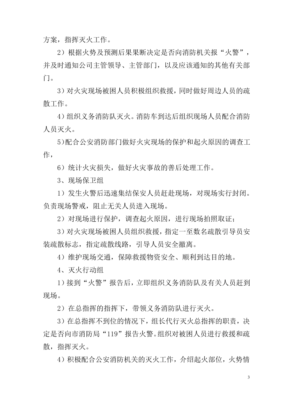 公司火灾事故应急预案_第3页